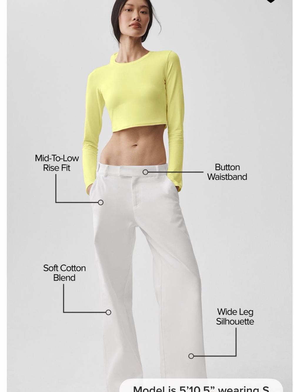 ALO Yoga White Straight Leg Pants